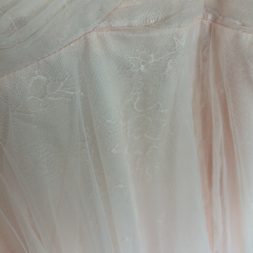 Mac Duggal TULLE SHEER LONG SLEEVE CUT OUT LACE UP A LINE GOWN size 10 New $398 - Picture 11 of 15